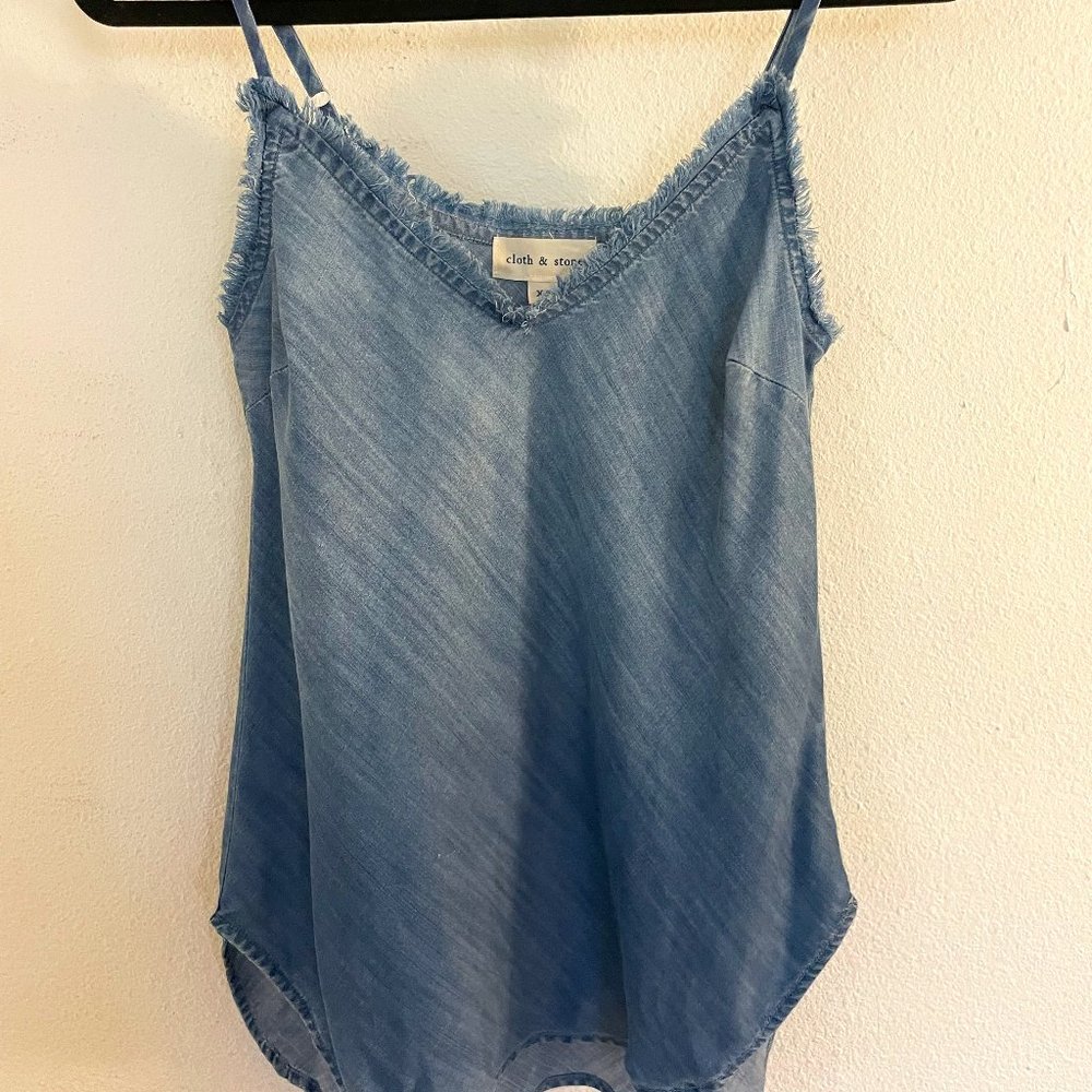 Cloth & Stone Chambray Hombre Tank